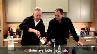 aerolatte  milk frother makes three layer caffè latte macchiato [upl. by Swamy]