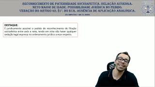 STJ INFO 834 paternidade socioafetiva e adoção [upl. by Nodnol929]