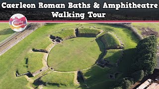 CAERLEON ROMAN BATHS amp AMPHITHEATRE WALES  Walking Tour  Pinned on Places [upl. by Eednil825]