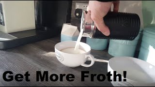 How to Get More Froth from Your Nespresso Coffee Aeroccino  Nespresso tips and help [upl. by Enitsugua14]