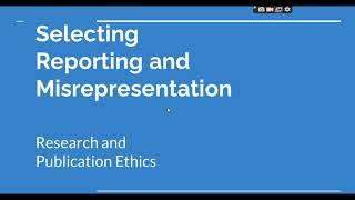 Selective Reporting and Misrepresentation of data Research and Publication ethics Phd coursework [upl. by Fabiolas]